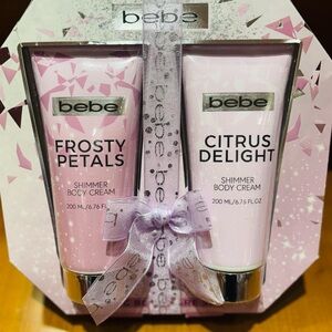 Bebe Frosty Petals & Citrus Delight Shimmer Body Cream Set 💜🤍💜